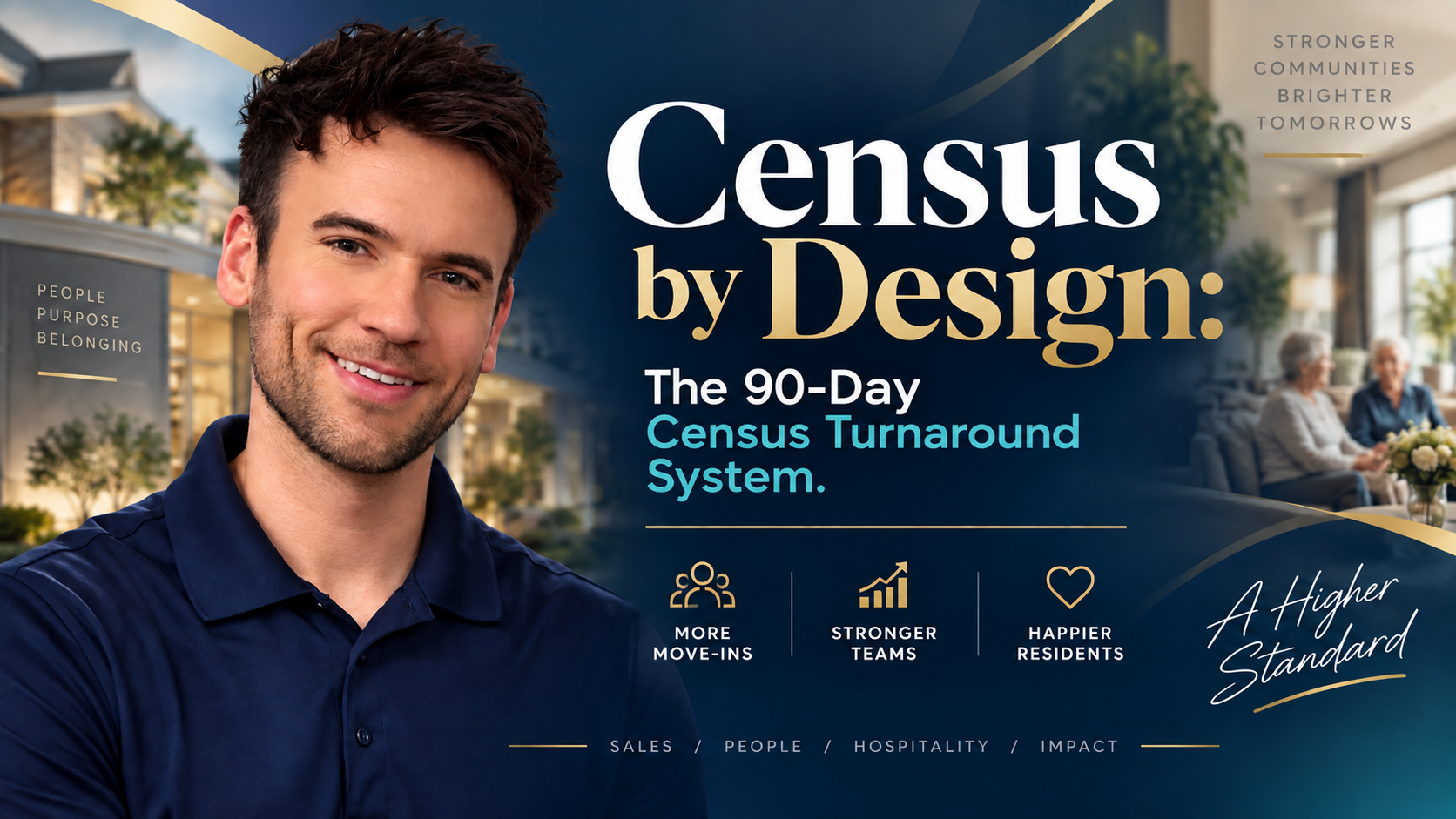 Census by Design course artwork with Joseph Caster and the 90-Day Census Turnaround System